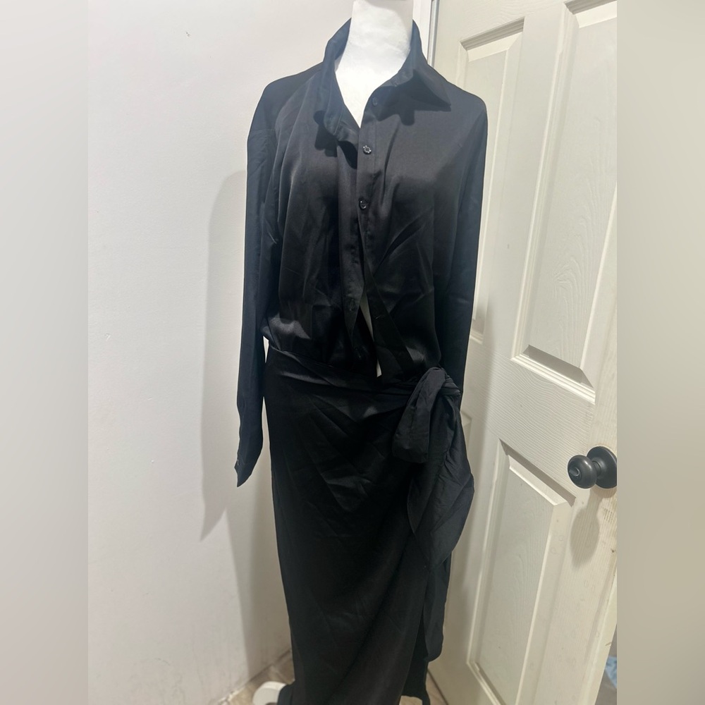 Elegant Black Long Sleeve Dress